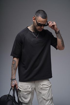 تیشرت مشکی مردانه Relaxed king brich - کد 906134289