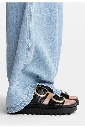 صندل مشکی زنانه پاشنه تخت DUXAL SHOES - کد 840110138