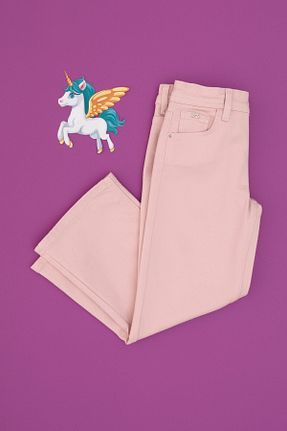 شلوار جین صورتی بچه گانه پاچه لوله تفنگی U.S. Polo Assn. - کد 917820096