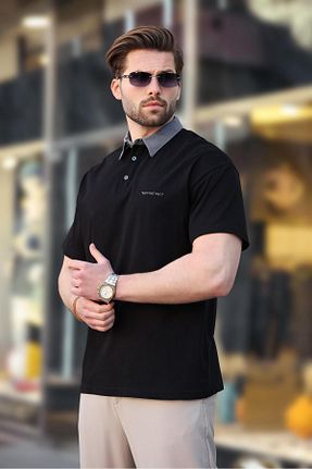 پولوشرت مشکی مردانه رگولار Madmext - کد 906138209
