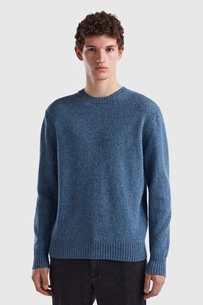 پلیور آبی مردانه ساده United Colors of Benetton - کد 778522637