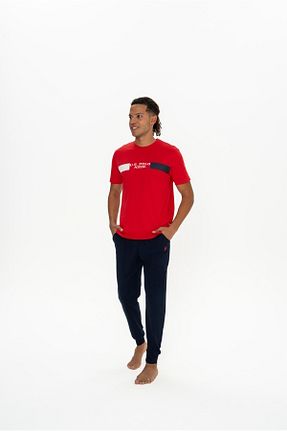ست لباس راحتی قرمز مردانه طرح دار U.S. Polo Assn. - کد 906158332