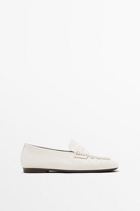 کفش کژوال صورتی زنانه چرم خالص Massimo Dutti - کد 906188643
