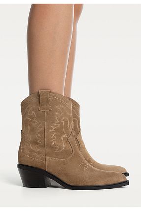 بوت / نیم بوت بژ زنانه جیر Stradivarius - کد 879022280