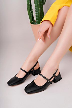 کفش پاشنه بلند کلاسیک مشکی زنانه چرم مصنوعی Aymood - کد 906193395