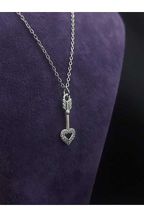 گردنبند جواهر طوسی زنانه استیل ضد زنگ sarıyer silver - کد 906204192