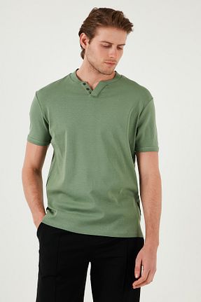 تیشرت سبز مردانه اسلیم فیت Buratti - کد 252541983