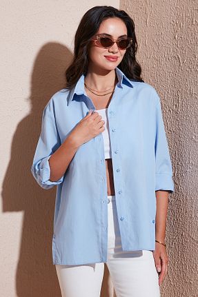 پیراهن آبی زنانه رگولار Lela - کد 906202865