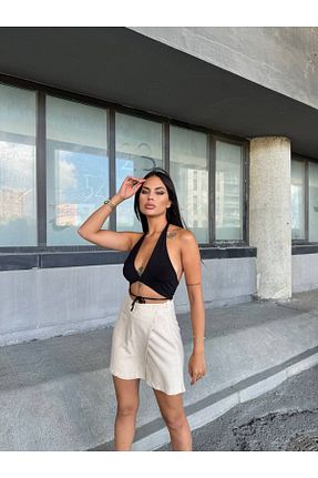 دامن بژ زنانه کتان sportiness - کد 906206189