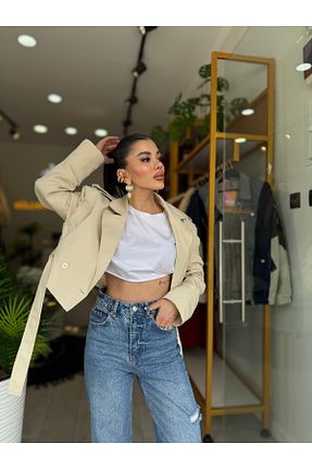 ترنچکت بژ زنانه GÜLCİCİ - کد 917845368