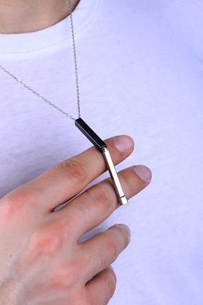 گردنبند نقره سفید مردانه 925 عیار KAR DİAMOND - کد 905786330