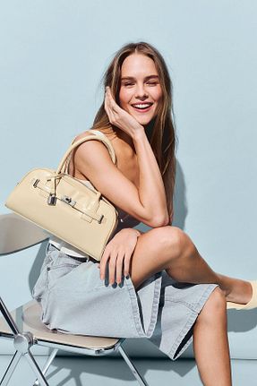 کیف دستی زرد زنانه سایز متوسط Bershka - کد 906206080
