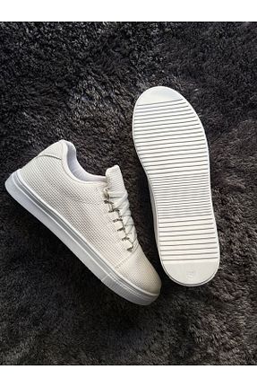 کفش اسنیکر سفید مردانه بند دار MefWear - کد 906217493