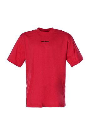 تیشرت قرمز مردانه یقه ایستاده hummel - کد 823380384