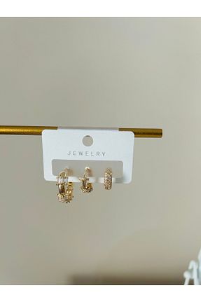 گوشواره استیل (فولاد) طلائی استیل (فولاد) JEWELRY - کد 906214911