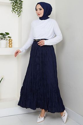 دامن حجاب سرمه ای بافتنی hafsamina - کد 906213031