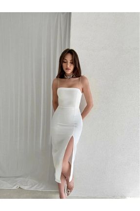 لباس سفید زنانه بافتنی Afiş Butik - کد 906218027