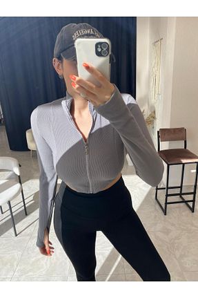 بلوز طوسی زنانه ساده LUZ - کد 906289201