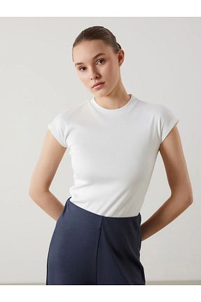 تونیک سفید زنانه بافتنی LC Waikiki - کد 906305602