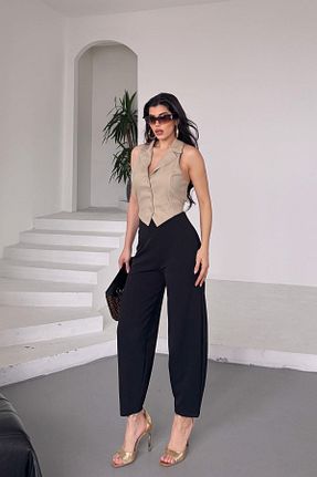 شلوار مشکی زنانه لیکرا İstangül Butik - کد 906309191