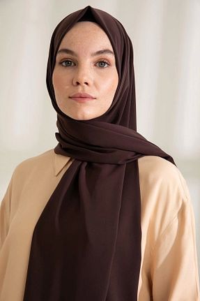 شال قهوه ای زنانه Medine İpeği Genel Markalar - کد 133890508