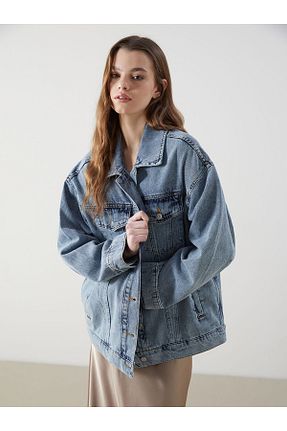 کت آبی زنانه رگولار LC Waikiki - کد 906310952