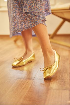 بابت زرد زنانه چرم مصنوعی MİLAYA SHOES - کد 906335869