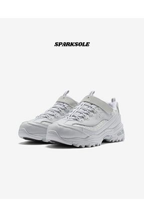 کفش اسنیکر سفید بچه گانه بند دار Skechers - کد 906348406