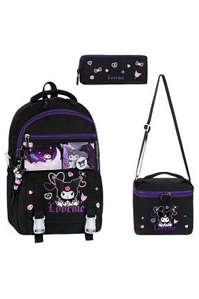 کیف مدرسه مشکی بچه گانه پارچه ای Çınka Bags - کد 906353200