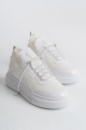 کفش اسنیکر سفید زنانه بند دار Liza Shoes - کد 906371754