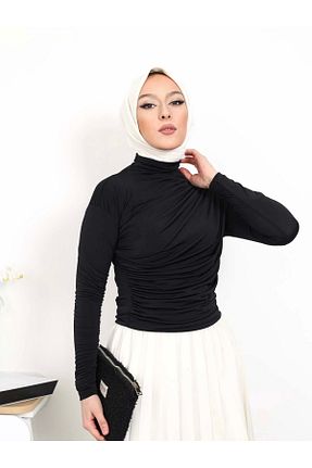 بلوز مشکی زنانه ساده İmaj - کد 906373817