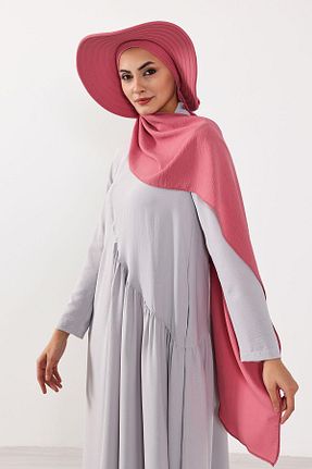 شال صورتی زنانه پلی استر Aisha