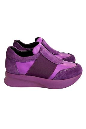 کفش اسنیکر بنفش زنانه چرم اصل TUFAN SHOES - کد 906423138