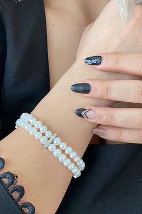 دستبند نقره سفید زنانه 925 عیار Birinci - کد 906425295