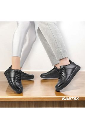 کفش اسنیکر مشکی زنانه بند دار KANTEX - کد 898532180