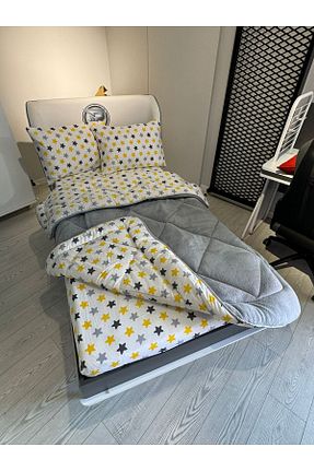 ست لحاف و روکش لحاف و روکش بالش طوسی کش دار violacasa - کد 790545366