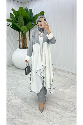 ست بالاتنه و پائین تنه طوسی زنانه بافتنی FIRSTESLEM - کد 906427808