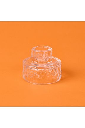 شمعدان و شمع گیر نارنجی شیشه AROW - کد 906430406