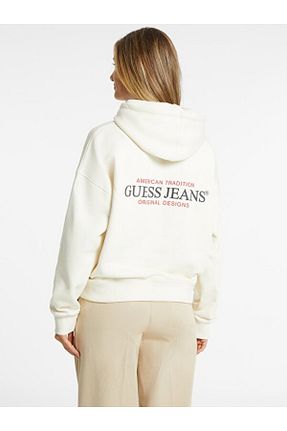 سوئیشرت سفید زنانه طرح دار Guess - کد 877409201