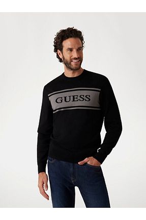 پلیور مشکی مردانه طرح دار Guess - کد 905771113