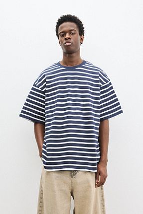 تیشرت سفید مردانه اورسایز Pull & Bear - کد 906428924