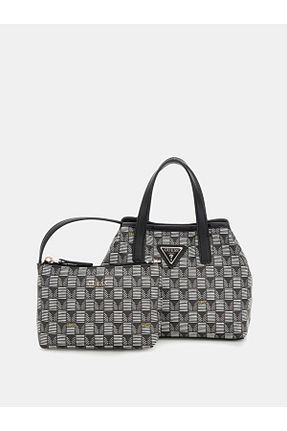 کیف دوشی مشکی زنانه پلی اورتان Guess - کد 841653160
