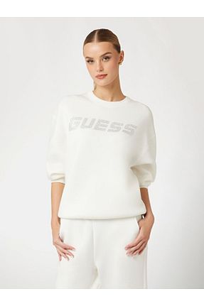 سوئیشرت بژ زنانه طرح دار Guess - کد 861391229