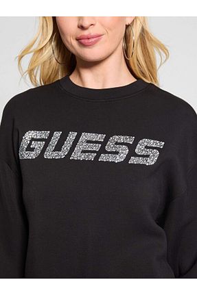 سوئیشرت مشکی زنانه طرح دار Guess - کد 862712608