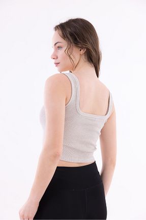 بلوز بژ زنانه ساده KHAB PREMİUM - کد 906432495