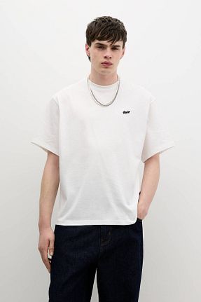 تیشرت سفید مردانه رگولار Pull & Bear - کد 906430238