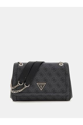 کیف پستچی طوسی زنانه چرم مصنوعی Guess - کد 804353891