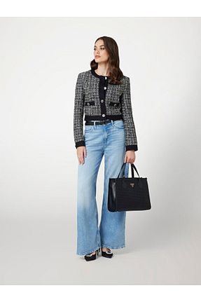 کیف دوشی مشکی زنانه پلی اورتان Guess - کد 905282126