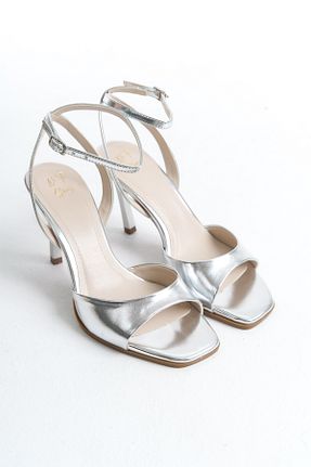 کفش پاشنه بلند کلاسیک رنگی زنانه نقره NITU Shoes - کد 904823882