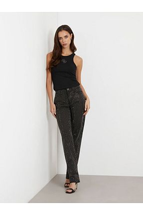 بلوز مشکی زنانه طرح دار Guess - کد 804355918